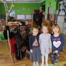 Byl u nás Mikuláš, anděl a čerti.