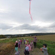 Pouštěli jsme draka.