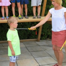 Rozloučení se školním rokem a pasování předškoláků na zahradě