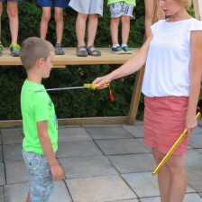 Rozloučení se školním rokem a pasování předškoláků na zahradě