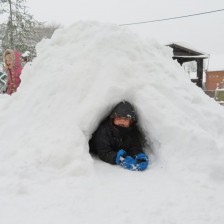 Stavíme iglů na zahradě