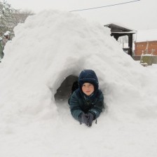 Stavíme iglů na zahradě