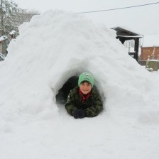 Stavíme iglů na zahradě