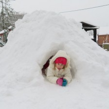 Stavíme iglů na zahradě