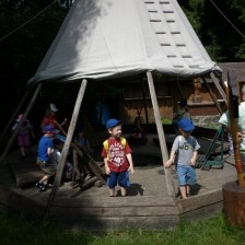 Výlet na farmu, návštěva indiánské hospody ve Vojtěchově